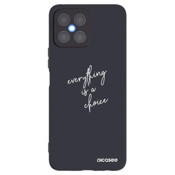Picasee silikonski črni ovitek za Honor X8 4G - Everything is a choice
