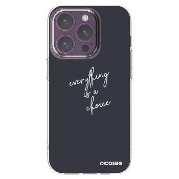 Picasee silikonski prozorni ovitek za Apple iPhone 14 Pro - Everything is a choice