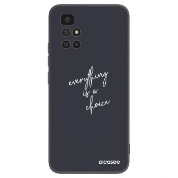 Picasee silikonski črni ovitek za Xiaomi Redmi 10 (2022) - Everything is a choice