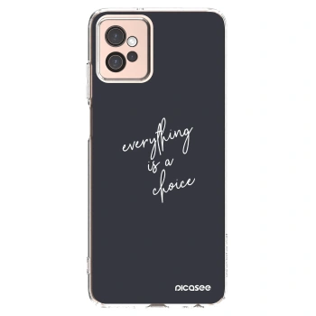 Picasee silikonski prozorni ovitek za Motorola Moto G32 - Everything is a choice