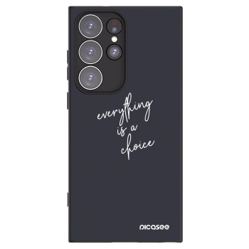 Picasee silikonski črni ovitek za Samsung Galaxy S23 Ultra 5G - Everything is a choice