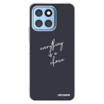 Picasee silikonski prozorni ovitek za Honor X8 5G - Everything is a choice