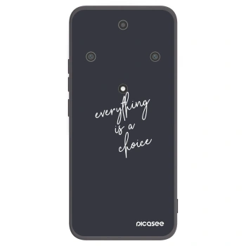 Picasee silikonski črni ovitek za Honor Magic5 Lite 5G - Everything is a choice