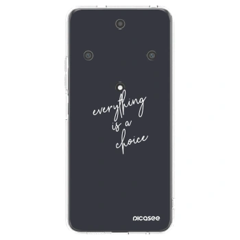 Picasee silikonski prozorni ovitek za Honor Magic5 Lite 5G - Everything is a choice