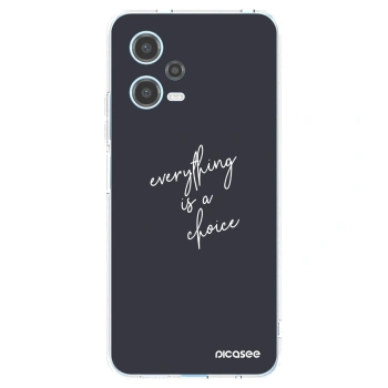 Picasee silikonski prozorni ovitek za Xiaomi Redmi Note 12 5G - Everything is a choice