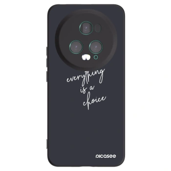 Picasee silikonski črni ovitek za Honor Magic5 Pro - Everything is a choice