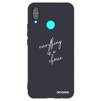 Picasee silikonski črni ovitek za Huawei Nova 3 - Everything is a choice