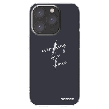 Picasee silikonski prozorni ovitek za Apple iPhone 15 Pro - Everything is a choice