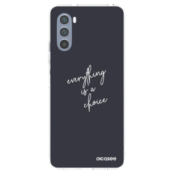 Picasee silikonski prozorni ovitek za Motorola Moto G62 - Everything is a choice