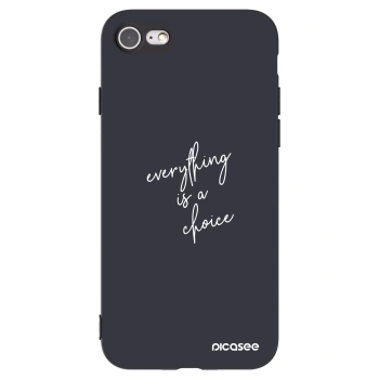 Picasee silikonski črni ovitek za Apple iPhone 7 - Everything is a choice