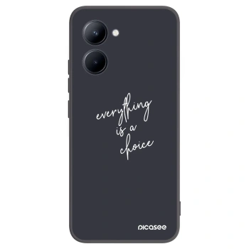 Picasee silikonski črni ovitek za Realme C33 (2023) - Everything is a choice