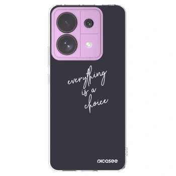 Picasee silikonski prozorni ovitek za Xiaomi Redmi Note 13 Pro 5G - Everything is a choice