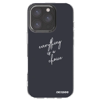 Picasee silikonski prozorni ovitek za Apple iPhone 16 Pro - Everything is a choice
