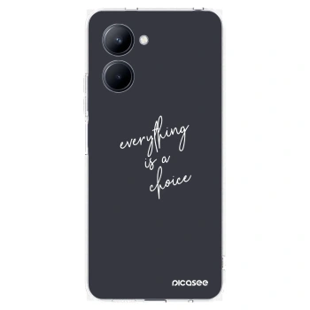 Picasee silikonski prozorni ovitek za Realme C33 (2023) - Everything is a choice