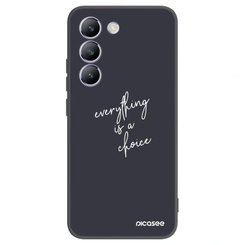 Picasee silikonski črni ovitek za Vivo V40 SE 5G - Everything is a choice