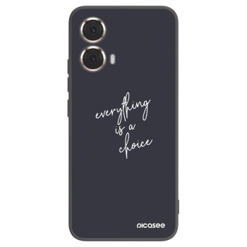 Picasee silikonski črni ovitek za Motorola Moto G85 - Everything is a choice