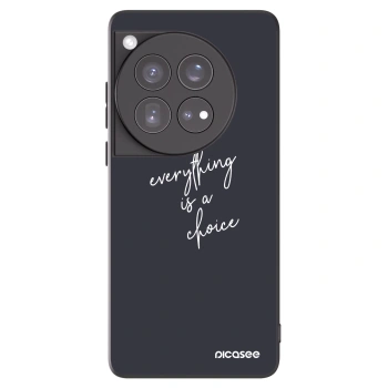 Picasee silikonski črni ovitek za OnePlus 12 5G - Everything is a choice