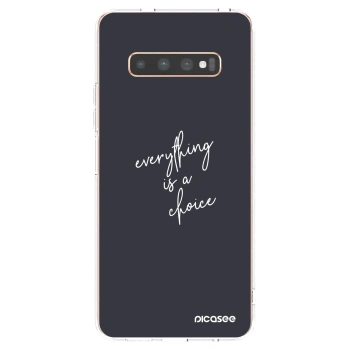 Picasee silikonski prozorni ovitek za Samsung Galaxy S10 Plus G975 - Everything is a choice