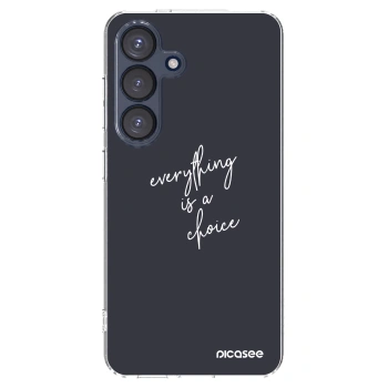 Picasee silikonski prozorni ovitek za Samsung Galaxy S25 5G - Everything is a choice