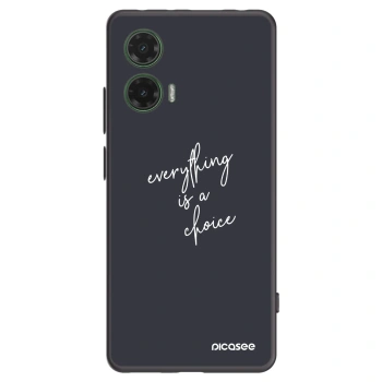 Picasee silikonski črni ovitek za Motorola Moto G35 5G - Everything is a choice