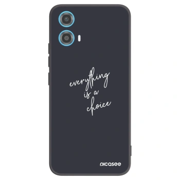 Picasee silikonski črni ovitek za Motorola Moto G34 5G - Everything is a choice