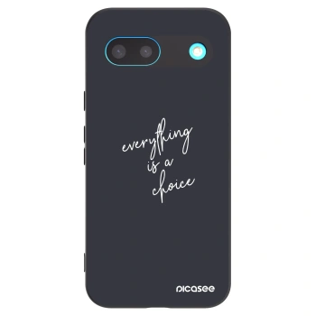 Picasee silikonski črni ovitek za Google Pixel 8 - Everything is a choice