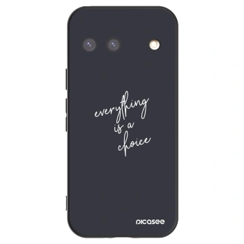 Picasee silikonski črni ovitek za Google Pixel 9 - Everything is a choice