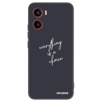 Picasee silikonski črni ovitek za Motorola Moto G05 - Everything is a choice