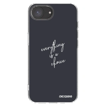 Picasee silikonski prozorni ovitek za Apple iPhone 17e - Everything is a choice