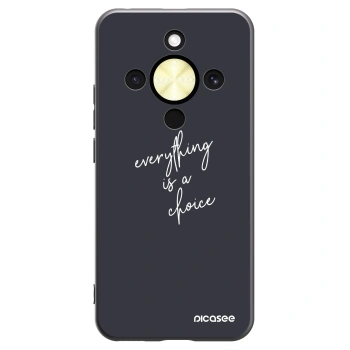 Picasee silikonski črni ovitek za Honor Magic8 Lite 5G - Everything is a choice