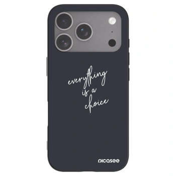 Picasee silikonski črni ovitek za Apple iPhone 18 Pro - Everything is a choice
