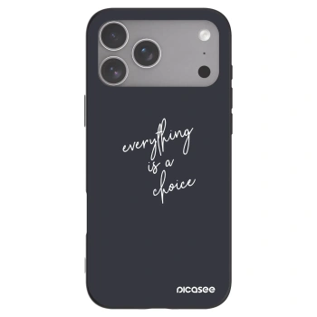 Picasee silikonski črni ovitek za Apple iPhone 18 Pro Max - Everything is a choice