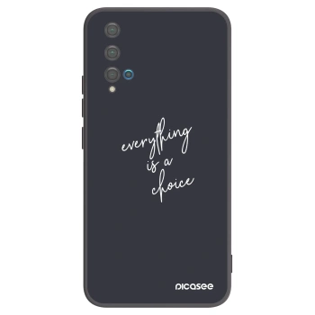 Picasee silikonski črni ovitek za Huawei Nova 5T - Everything is a choice