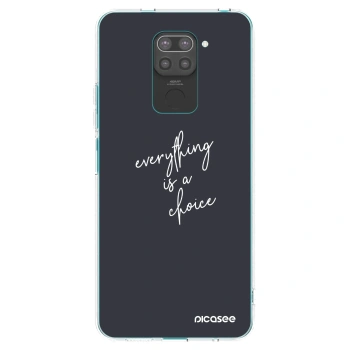 Picasee silikonski črni ovitek za Xiaomi Redmi Note 9 - Everything is a choice