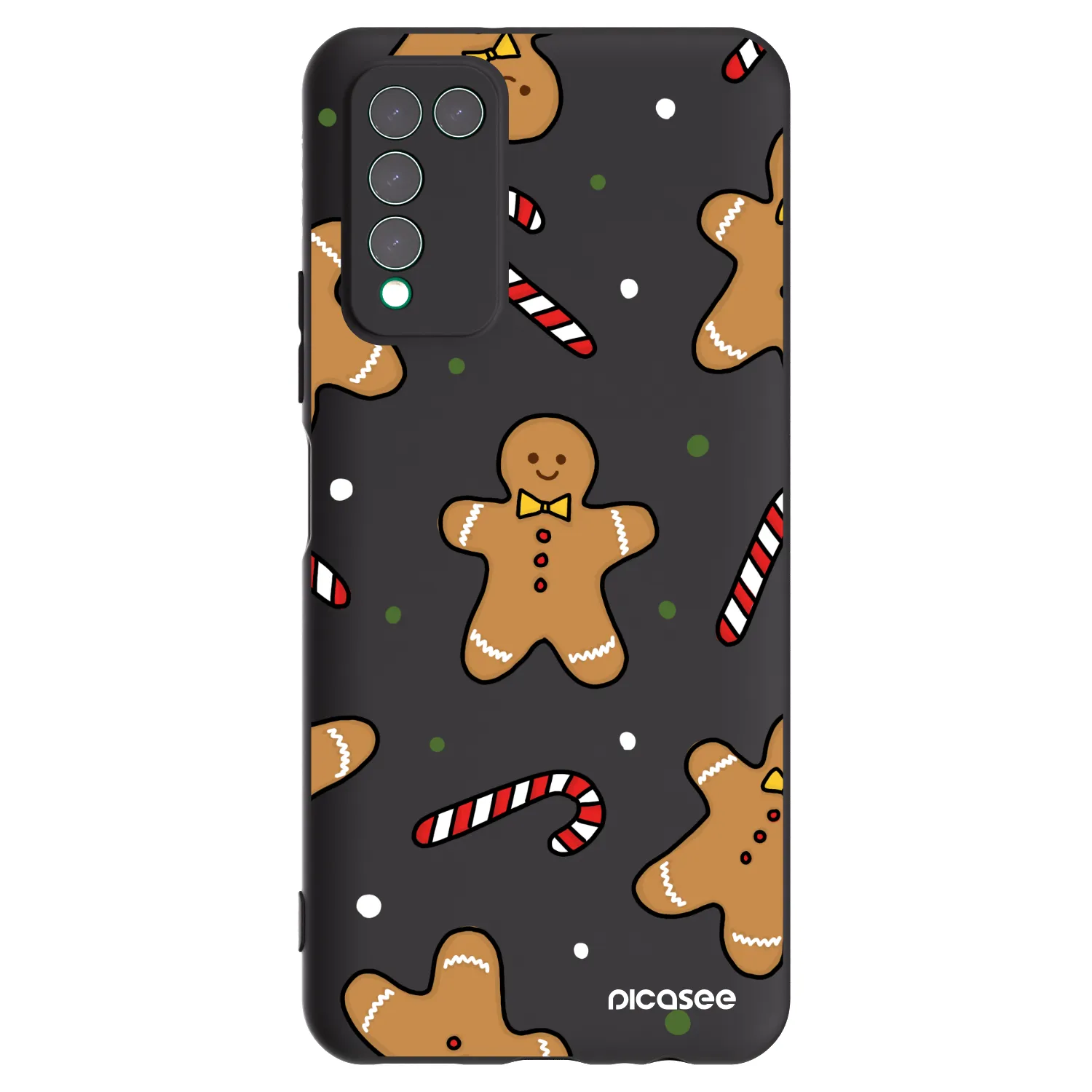 Picasee silikonski črni ovitek za Honor 10X Lite - Gingerbread