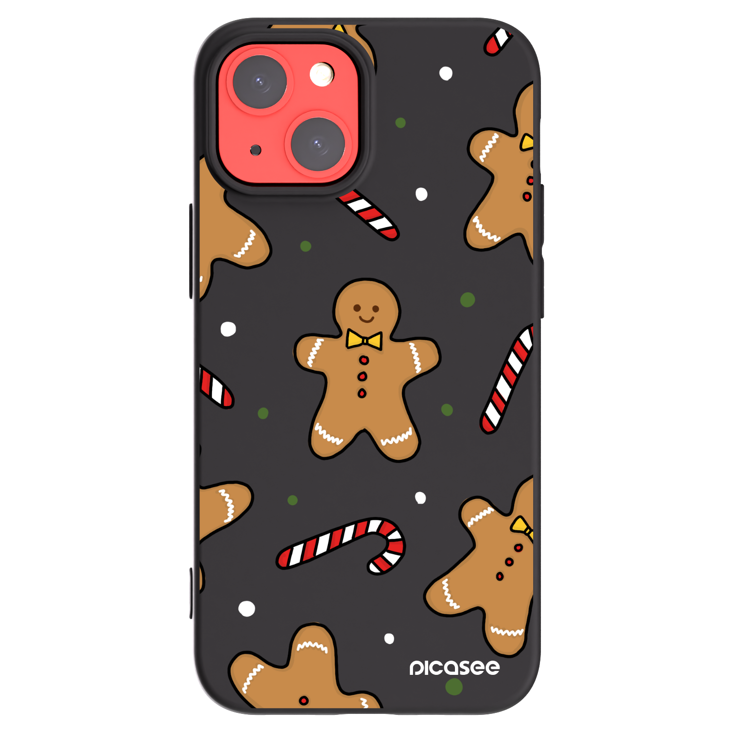 Picasee silikonski črni ovitek za Apple iPhone 13 mini - Gingerbread
