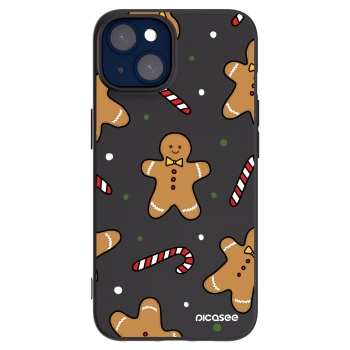 Picasee silikonski črni ovitek za Apple iPhone 14 - Gingerbread