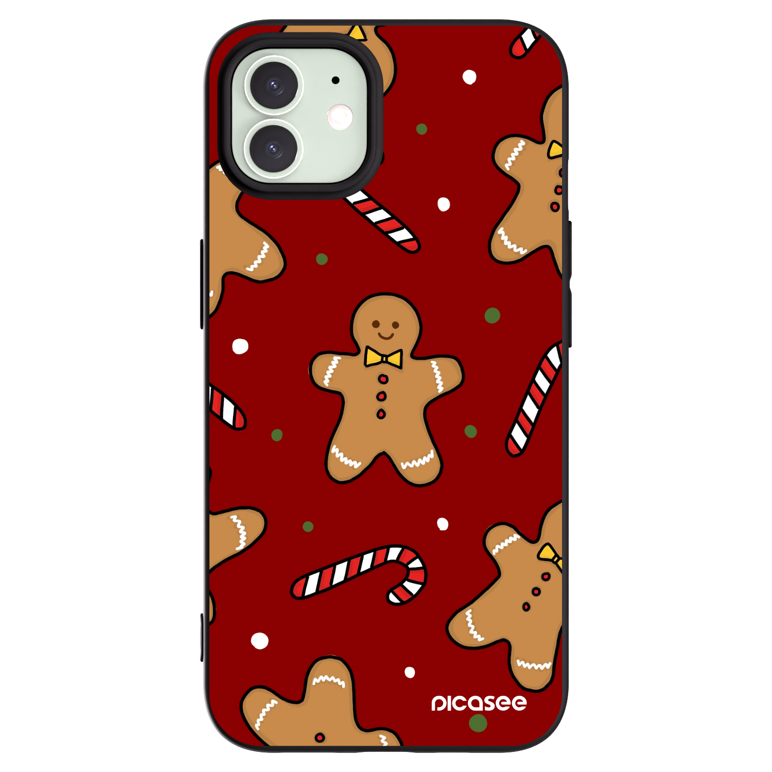 Picasee silikonski črni ovitek za Apple iPhone 12 - Gingerbread 2