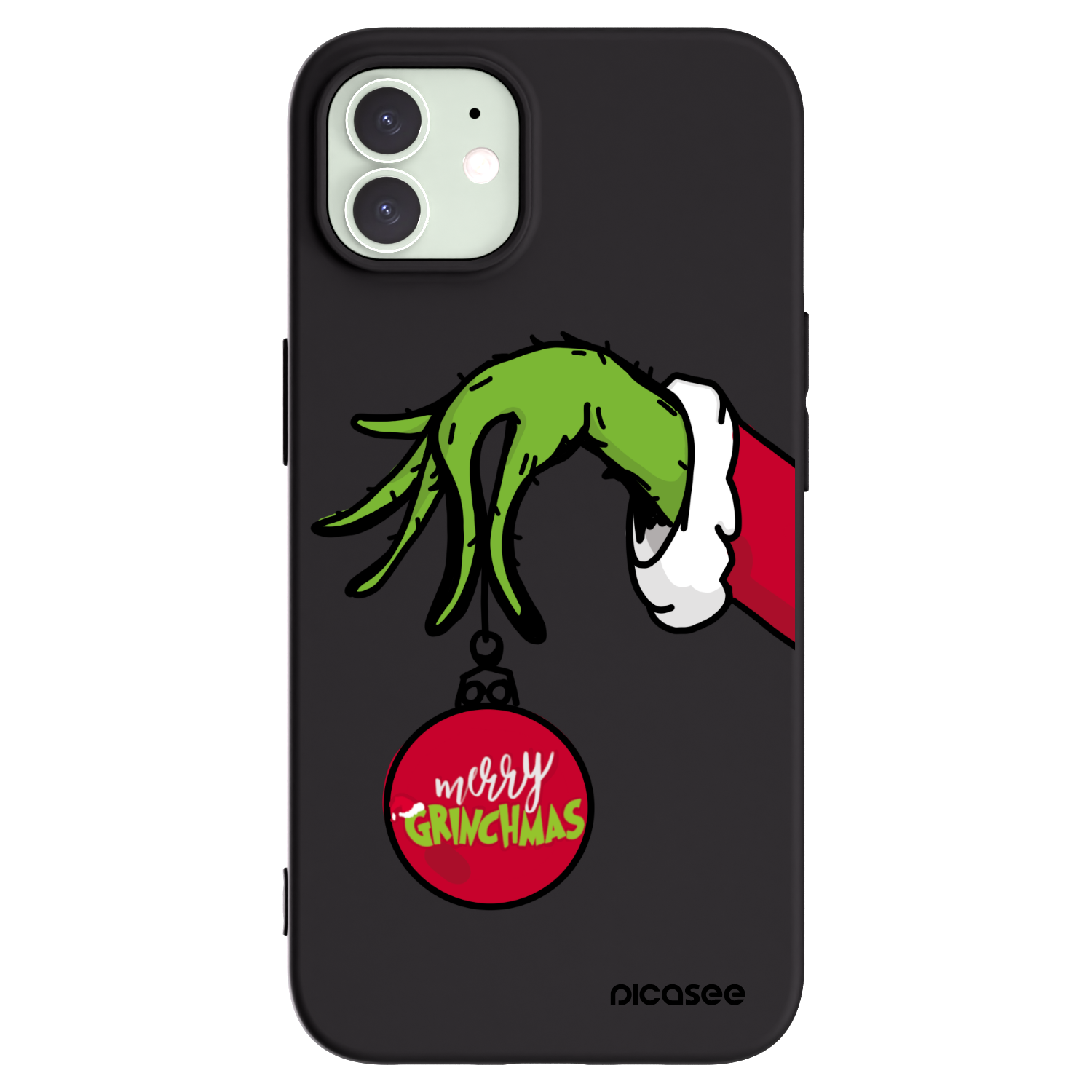 Picasee silikonski črni ovitek za Apple iPhone 12 Pro - Grinch