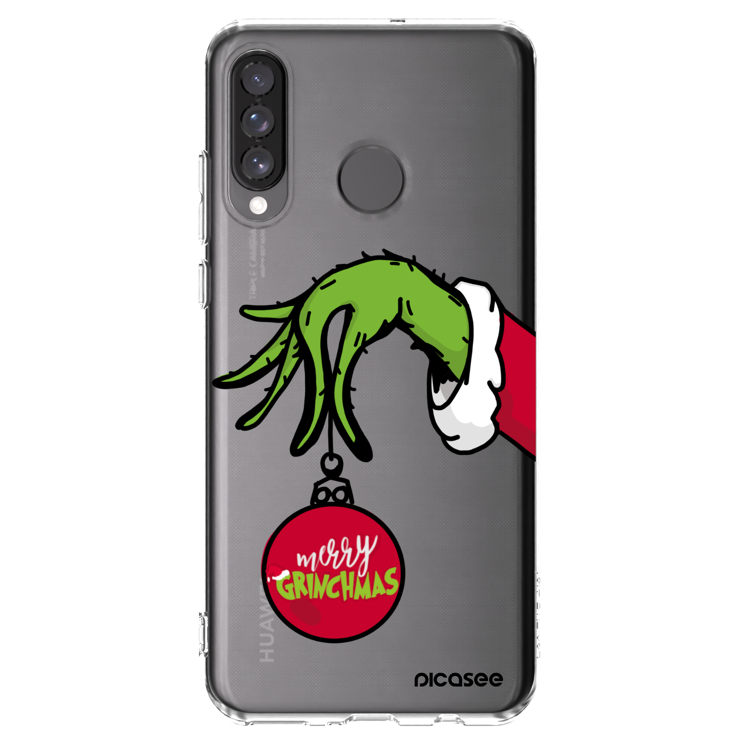 Picasee silikonski prozorni ovitek za Huawei P30 Lite - Grinch