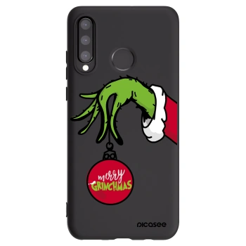 Picasee silikonski črni ovitek za Huawei P30 Lite - Grinch