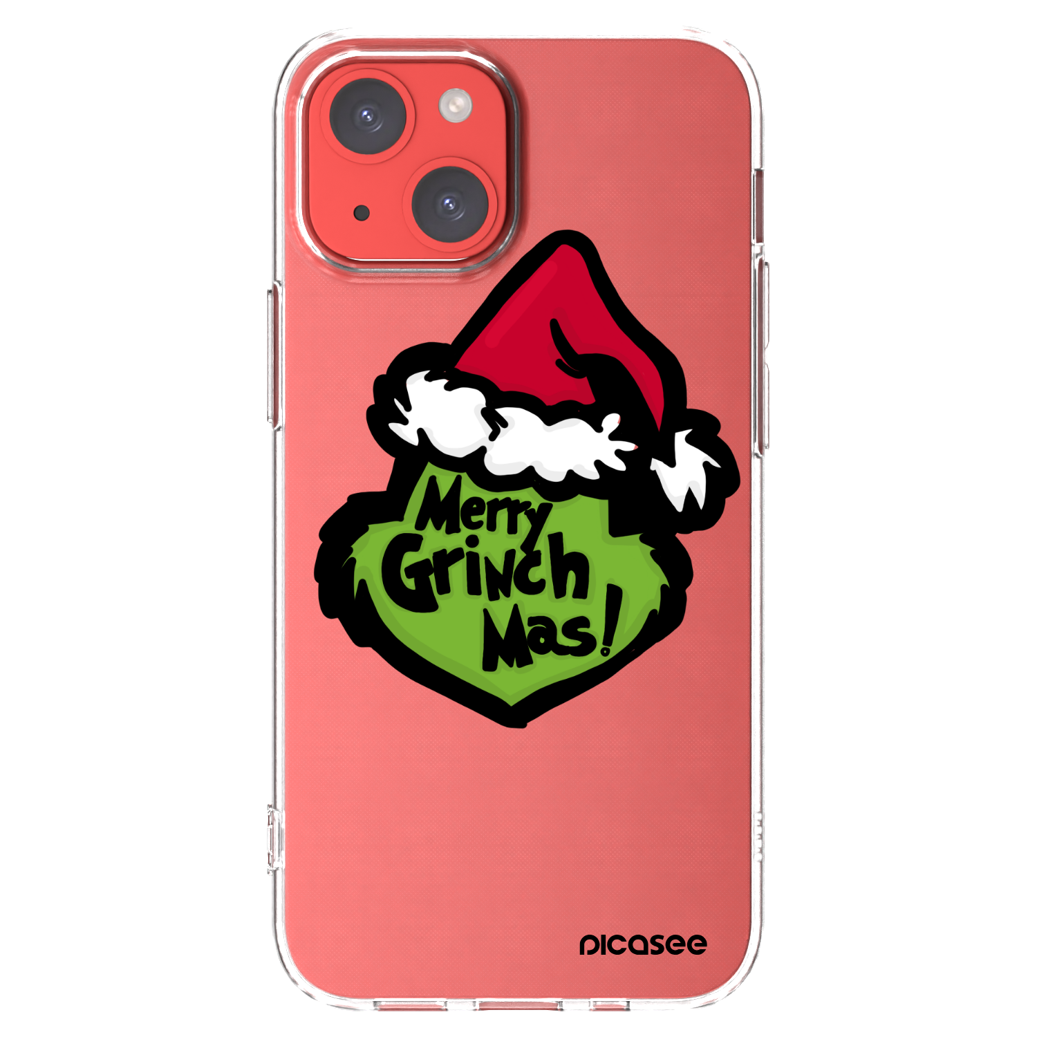 Picasee silikonski prozorni ovitek za Apple iPhone 13 mini - Grinch 2
