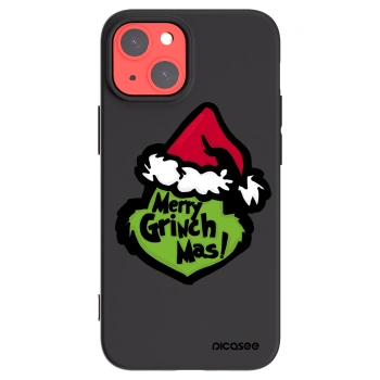 Picasee silikonski črni ovitek za Apple iPhone 13 mini - Grinch 2