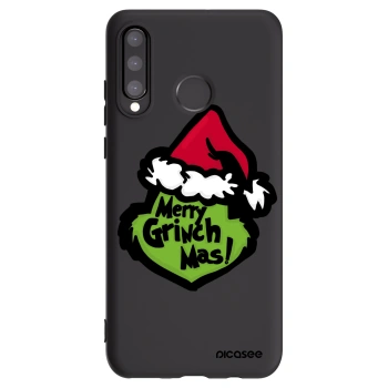 Picasee silikonski črni ovitek za Huawei P30 Lite - Grinch 2