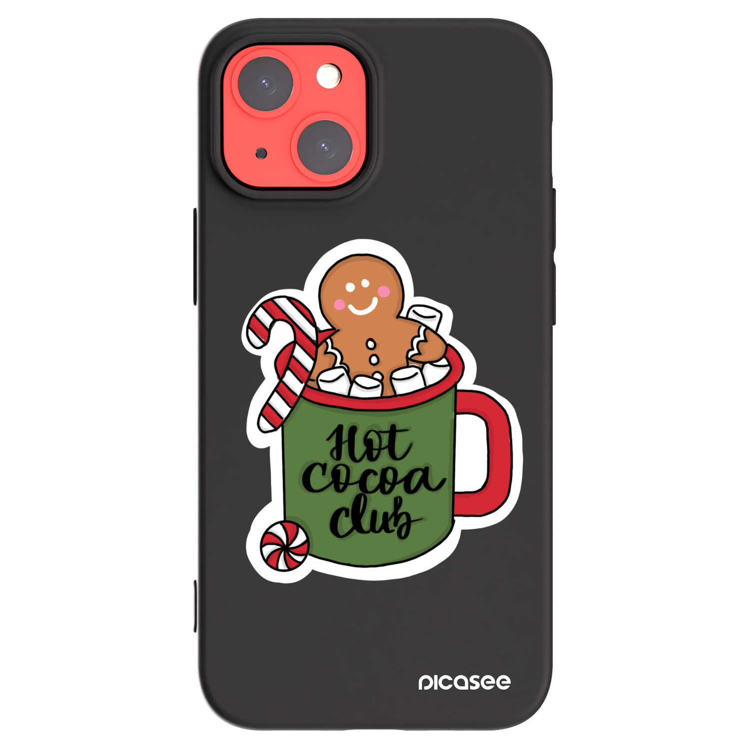 Picasee silikonski črni ovitek za Apple iPhone 13 mini - Hot Cocoa Club