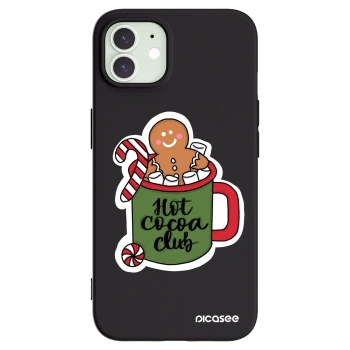 Picasee silikonski črni ovitek za Apple iPhone 12 - Hot Cocoa Club