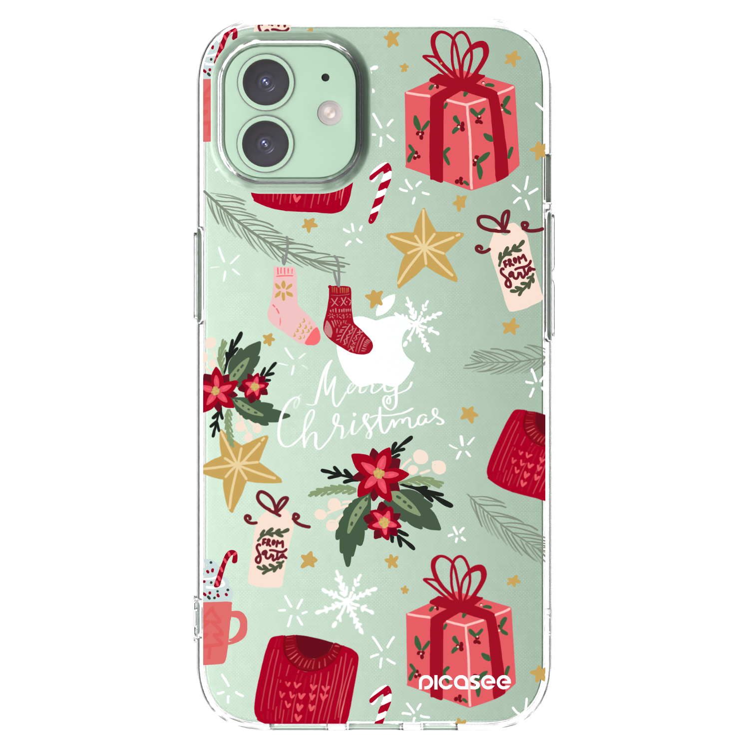 Picasee silikonski prozorni ovitek za Apple iPhone 12 - Christmas