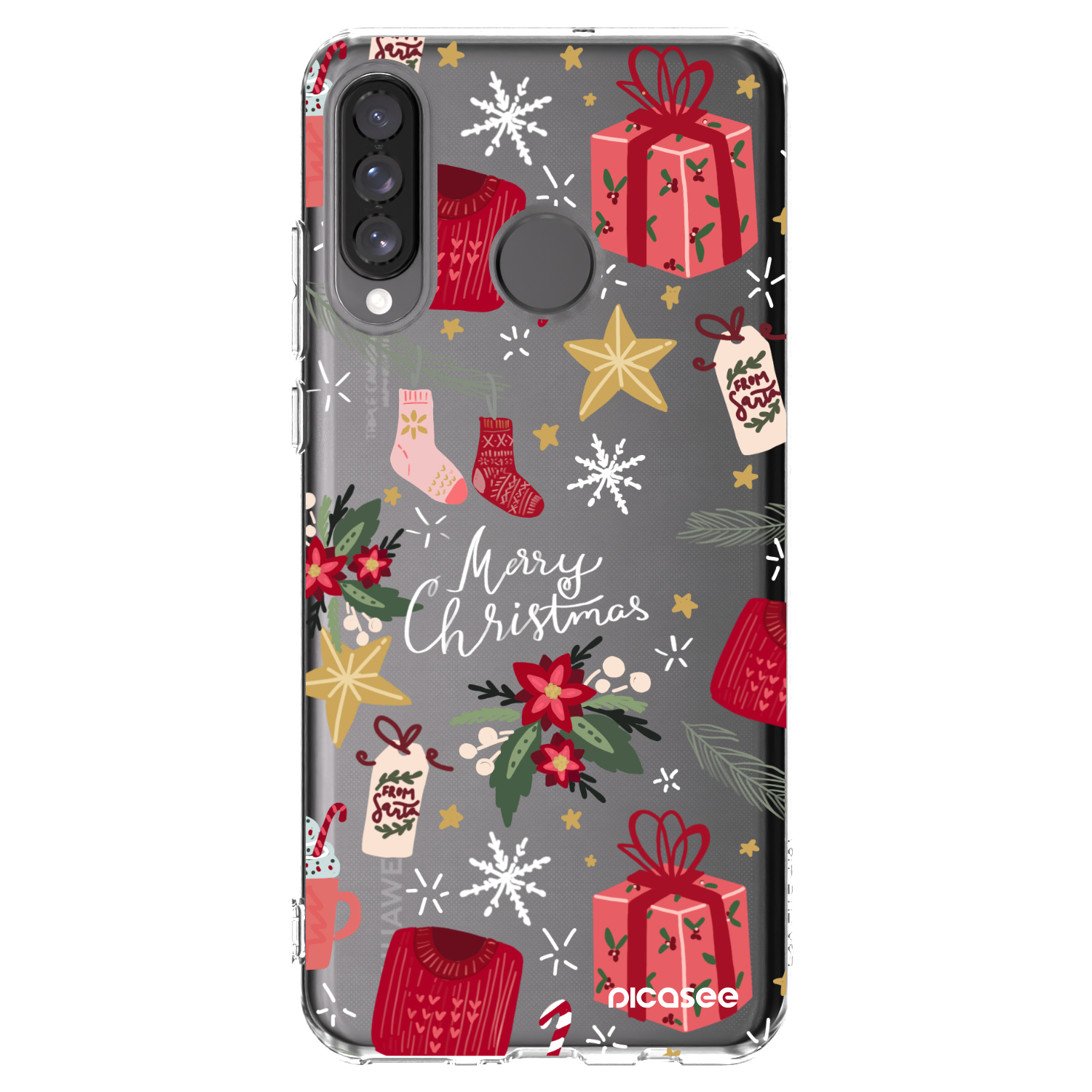 Picasee silikonski prozorni ovitek za Huawei P30 Lite - Christmas