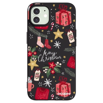 Picasee silikonski črni ovitek za Apple iPhone 12 - Christmas