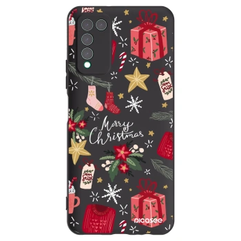 Picasee silikonski črni ovitek za Honor 10X Lite - Christmas